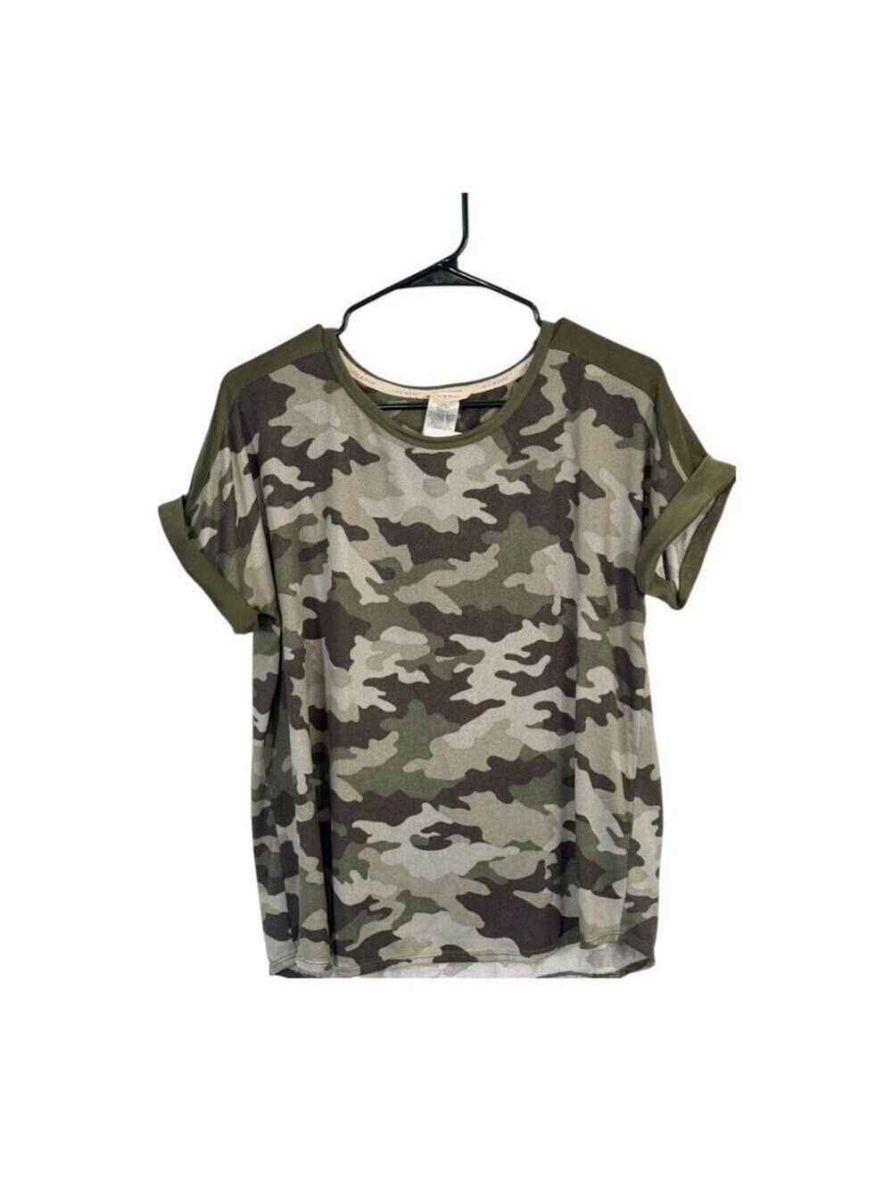 Lucky Brand Green Camo Print Short Sleeve Tee XL